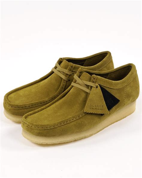 Clarks Originals Wallabee Suede Shoe Mid Green 80s Casual Classics