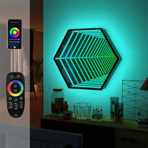 Infinity Lamp Tunnel Mirrors For Wall Led Night Light 3d