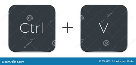 Ctrl C And Ctrl V Keyboard Buttons Copy And Paste Key Shortcuts Stock