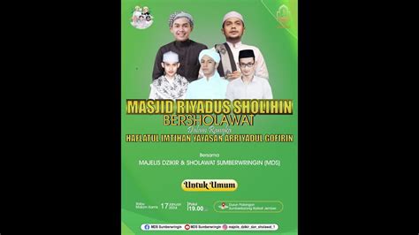 Live Masjid Riyadus Sholihin Bersholawat Sumberkalong Bersama Mds