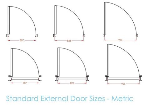 Metric Data Standard Door Sizes Door Plan Architectural Section