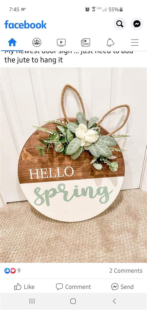 Pin By Jean Haas On Wood Round Signs Door Signs Diy Spring Easter