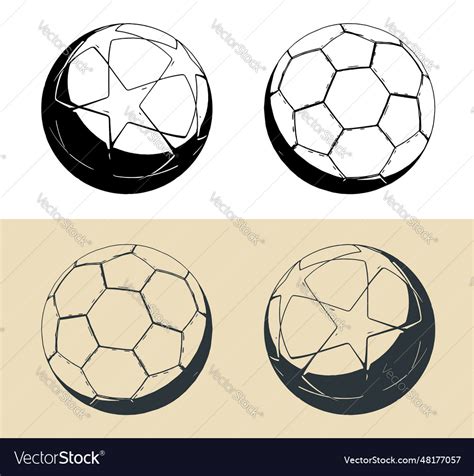 Football balls Royalty Free Vector Image - VectorStock