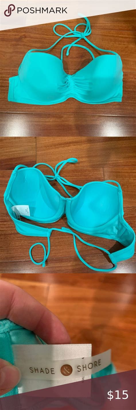 Shade Shore Turquoise Bikini Top 36B Turquoise Bikini Top Shade