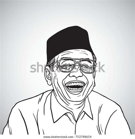 Gus Dur Vector Hitam Putih 58 Koleksi Gambar