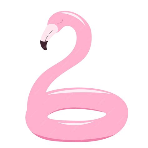 Premium Vector Pink Flamingo Swimming Pool Ring Bird Shape Inflatable