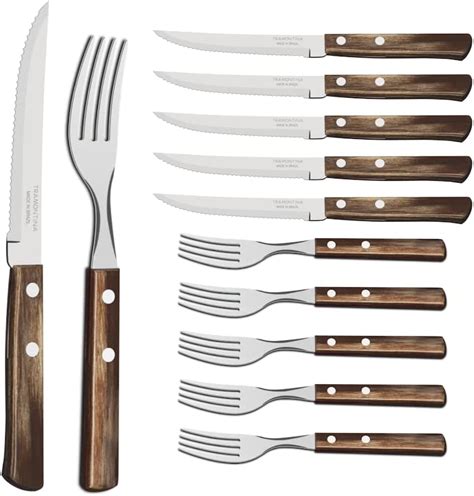 Tramontina Cutlery Set With Steak Knives 12 Piece Sharp