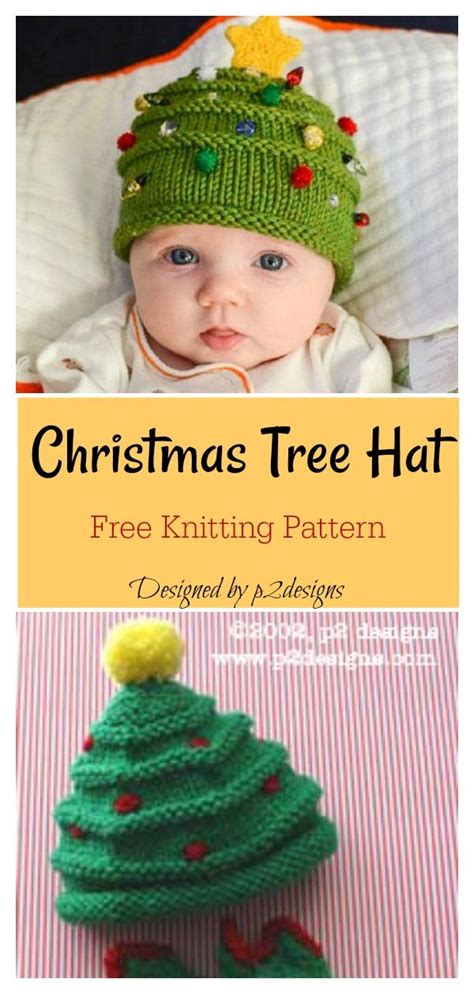 8 Christmas Tree Hat Knitting Patterns Christmas Tree Knitting