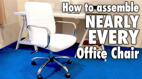 How To Assemble Nearly Every Office Chair White Bonded Leather Costco Furniture Youtube