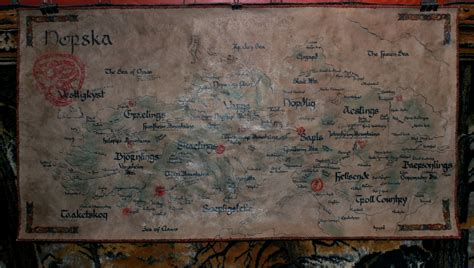 Pen & Ink Handdrawn. Large NORSCA Warhammer Norska Nordic Map Nordic