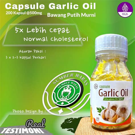 Jual Kapsul Garlic Oil Premium Isi Mg Minyak Bawang Putih