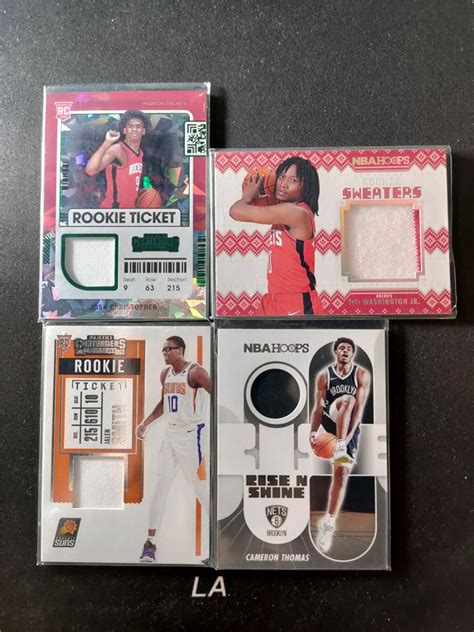 LA拍卖21 22 Panini Contenders 球票 Hoops 新秀RC 约什 克里斯托弗 小泰泰 华盛顿 杰伦 史密斯 卡梅隆