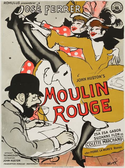 Maggi Baaring Moulin Rouge Original Vintage Danish One Sheet Movie