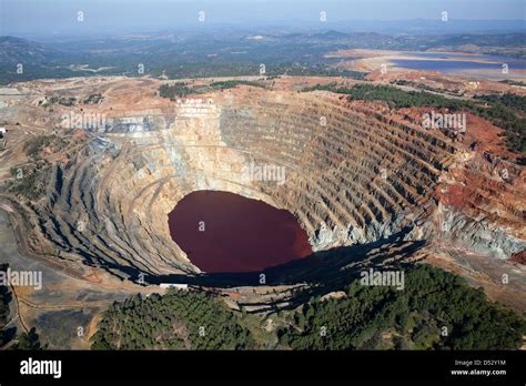 Riotinto Mine Huelva Espagne Vue A Rienne Atalaya Mine Ciel