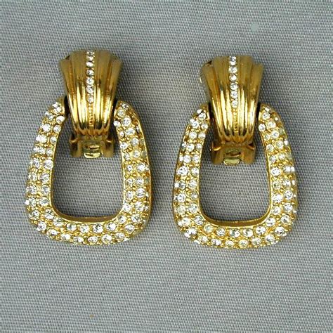 Vintage Christian Dior Rhinestone Earrings from greatvintagestuff on ...