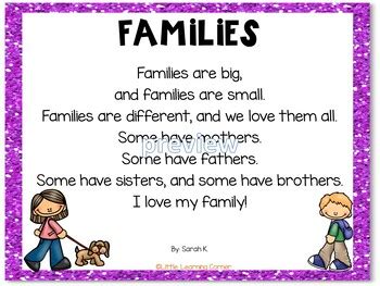 Families Build a Poem - All About Me Poem for Kids by Little Learning ...