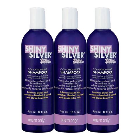 Shiny Silver Shampoo Ultra Conditioning 12 Ounce 354ml 3 Pack Hair Shampoos