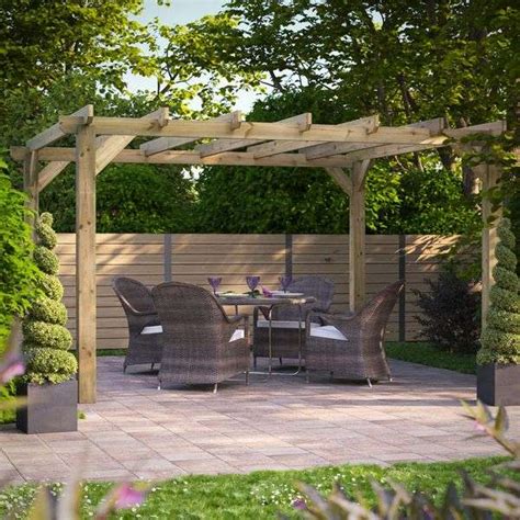 Power X Heavy Duty Traditional Timber Pergola Shedmaster Uk