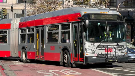 San Francisco Muni 2015 New Flyer Xcelsior Xde60 6521 On Route 8