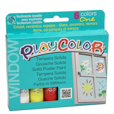 6 sticks de gouache solide PlayColor One peinture pour fenêtre