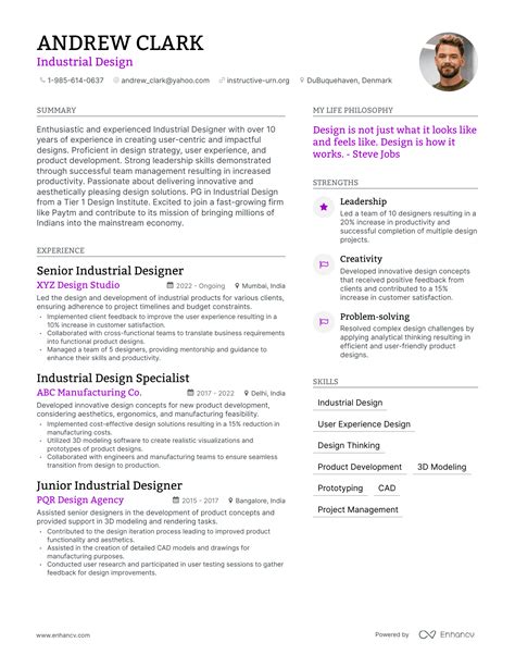 3 Successful Industrial Design Resume Examples And Writing Tips for 2024