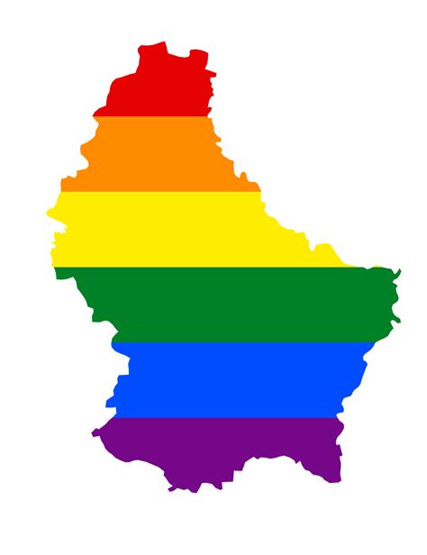 Lgbt Flag Map Of The Luxembourg Png Rainbow Map Of The Luxembourg In