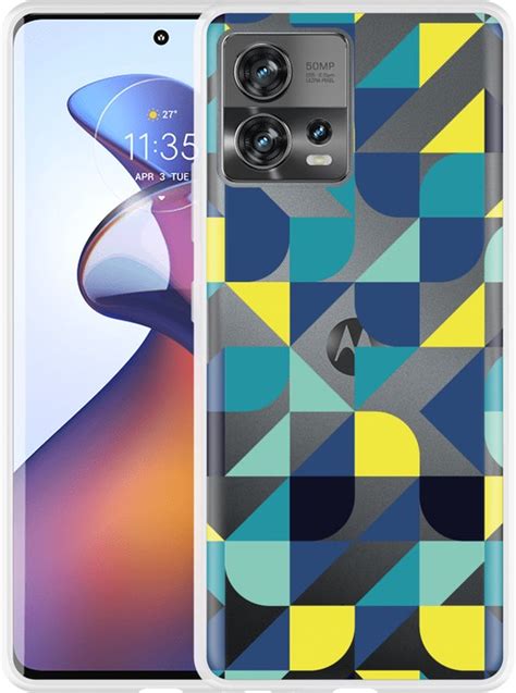 Cazy Hoesje Geschikt Voor Motorola Edge 30 Fusion Modern Blauw Bol