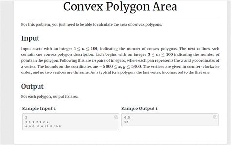 Solved Convex Polygon Area For this problem, you just need | Chegg.com