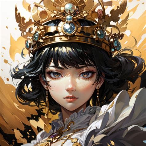 Premium Ai Image Anime Queen With A Crown