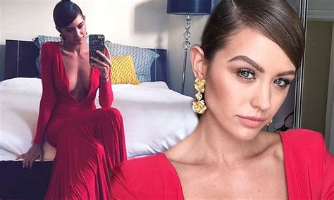 Jesinta Campbell Flaunts Ample Cleavage In A Very Low Cut Dress As She