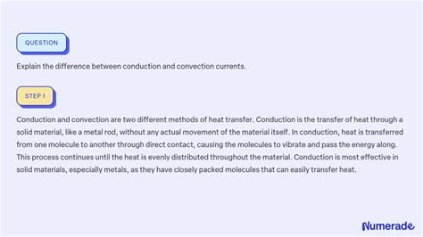 SOLVED Explain The Difference Between Conduction And Convection