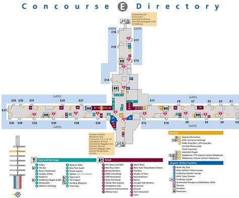 Atlanta Georgia Airport Terminal Map