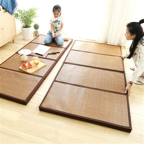 Folding Mat Thick Carpet Japanese Tatami Rattan Mat Sleeping Etsy