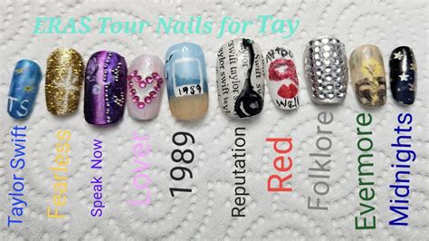 Taylor Swift Eras Nails Uñas Taylor Swift Taylor Swoft Taylor Swift Fearless Taylor Swift