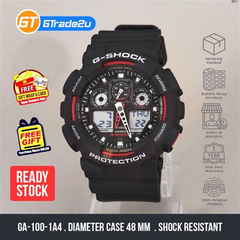 Original G Shock Men GA 100 1A4 GA100 1A4 Analog Digital GA100 Watch