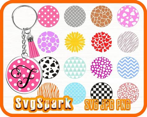 ROUND PATTERN Svg Keychain Svg Round Circle Patternkeychain Etsy UK