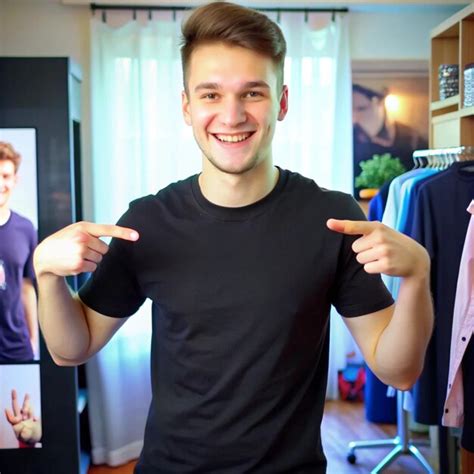 A Man Wearing A Black Shirt That Says Quot He Is Pointing To The Camera