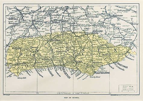 Detailed Map Of East Sussex