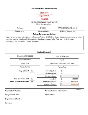 Fillable Online Approval Of A Contract With Engineering Elements Pllc