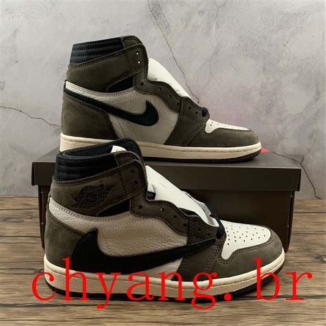 Tênis De Basquete Nis Travis Scott X Nike Air Jordan 1 High Aj1 Og