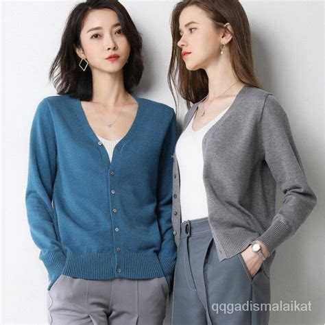 Jual Cardigan Wanita Cardigan Rajut Halus Korea Jepang Import Lembut