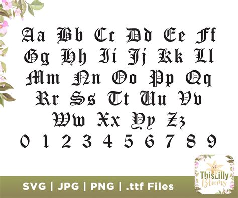 Printable Old English Latin Alphabet Old English E Old English