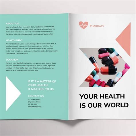 Pharmacy Brochure Bifold Corporate Identity Template Print Templates