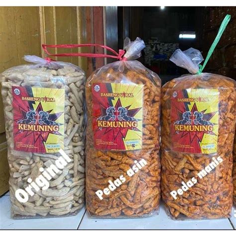 Jual Kg Basreng Kemuning Pedas Daun Jeruk Viral Gr Keripik Stik