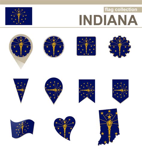 Indiana Flag Collection 5729699 Vector Art at Vecteezy