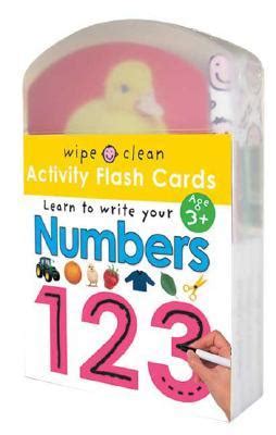 Wipe Clean Activity Flash Cards Numbers With Stickers And