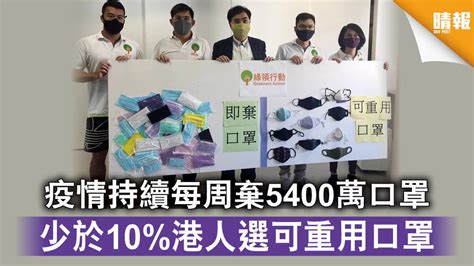 【新冠肺炎】疫情持續每周棄5400萬口罩 少於10港人選可重用口罩 晴報 時事 要聞 D201119