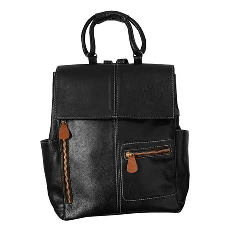 Mochila Bolsa Blogueira Feminina De Couro Leg Timo Preto Elo