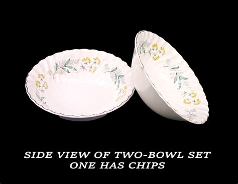 Set Of Johnson Brothers Jb Coupe Cereal Bowls Snowhite Regency