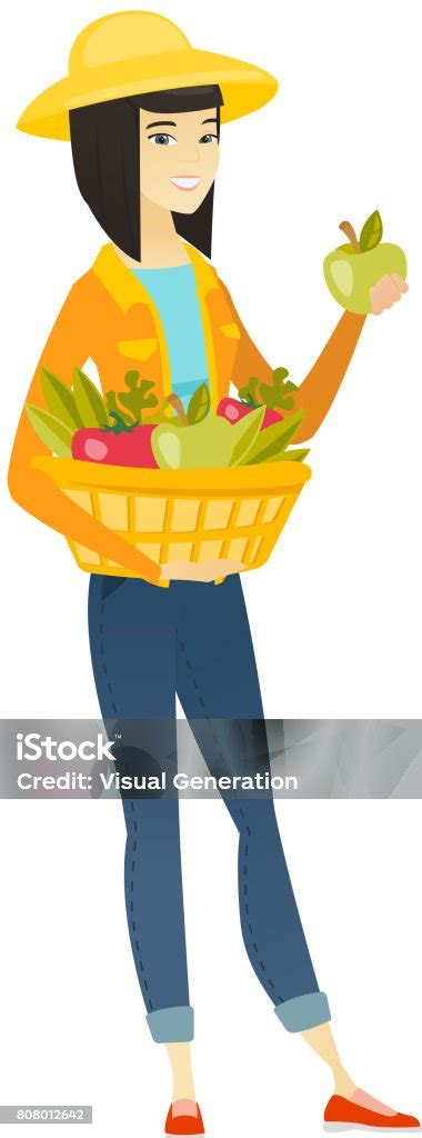 petani panen panen sayuran  buahbuahan ilustrasi stok  gambar